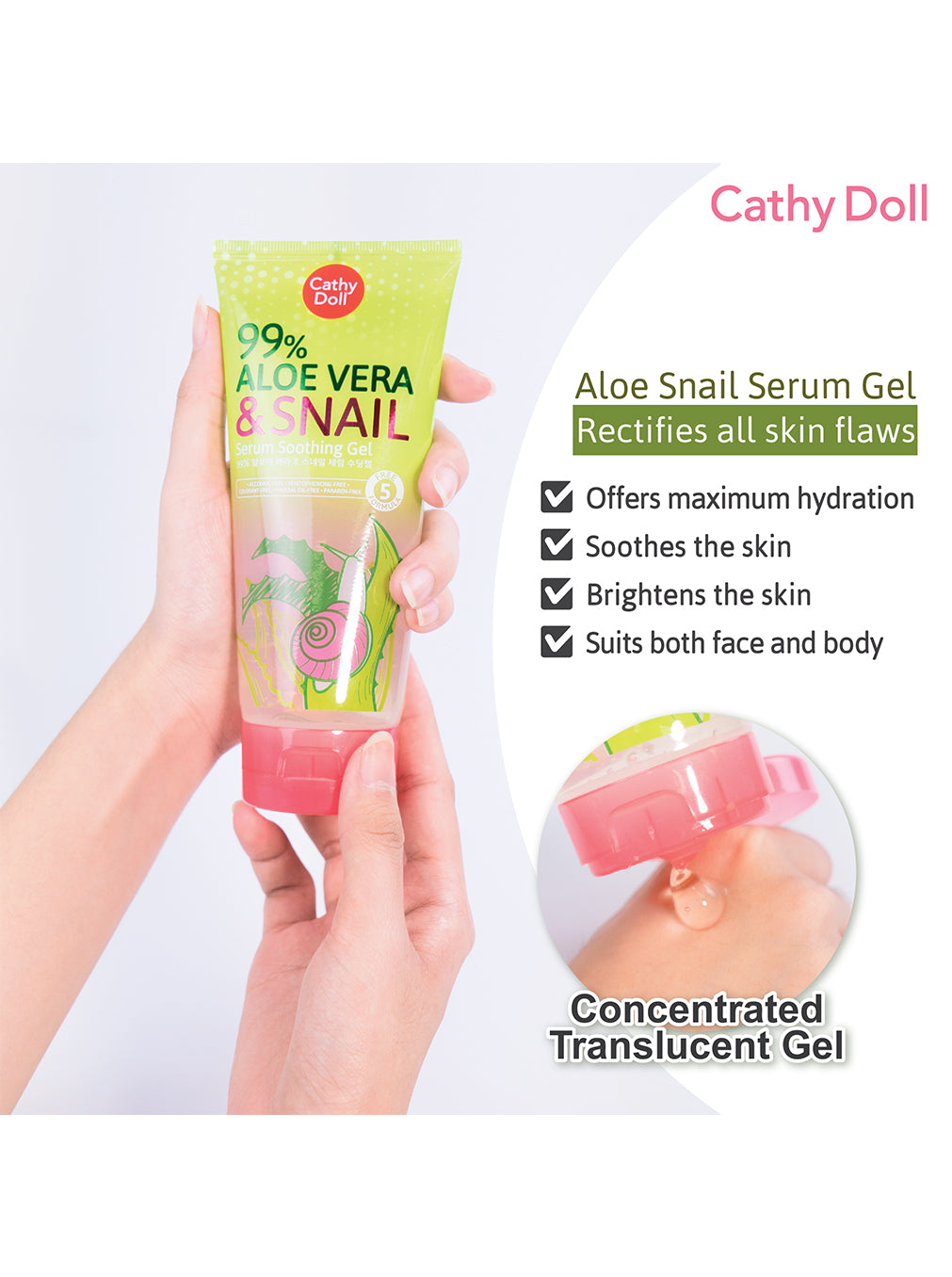 99% Aloe Vera & Snail Serum Soothing Gel